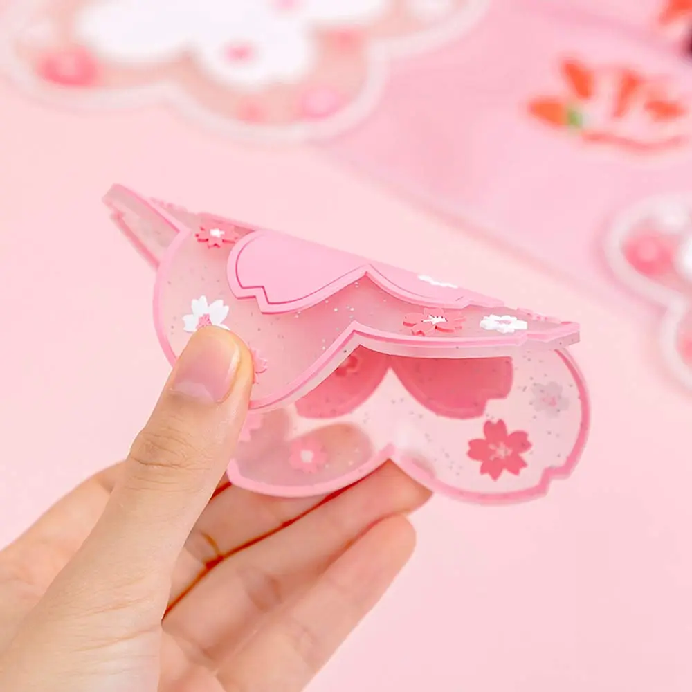 Binoster Cherry Blossom Coaster Set 2PCS 11cm (4.2") | Cute PVC Anti-Skid Drink Table Decor - view 3
