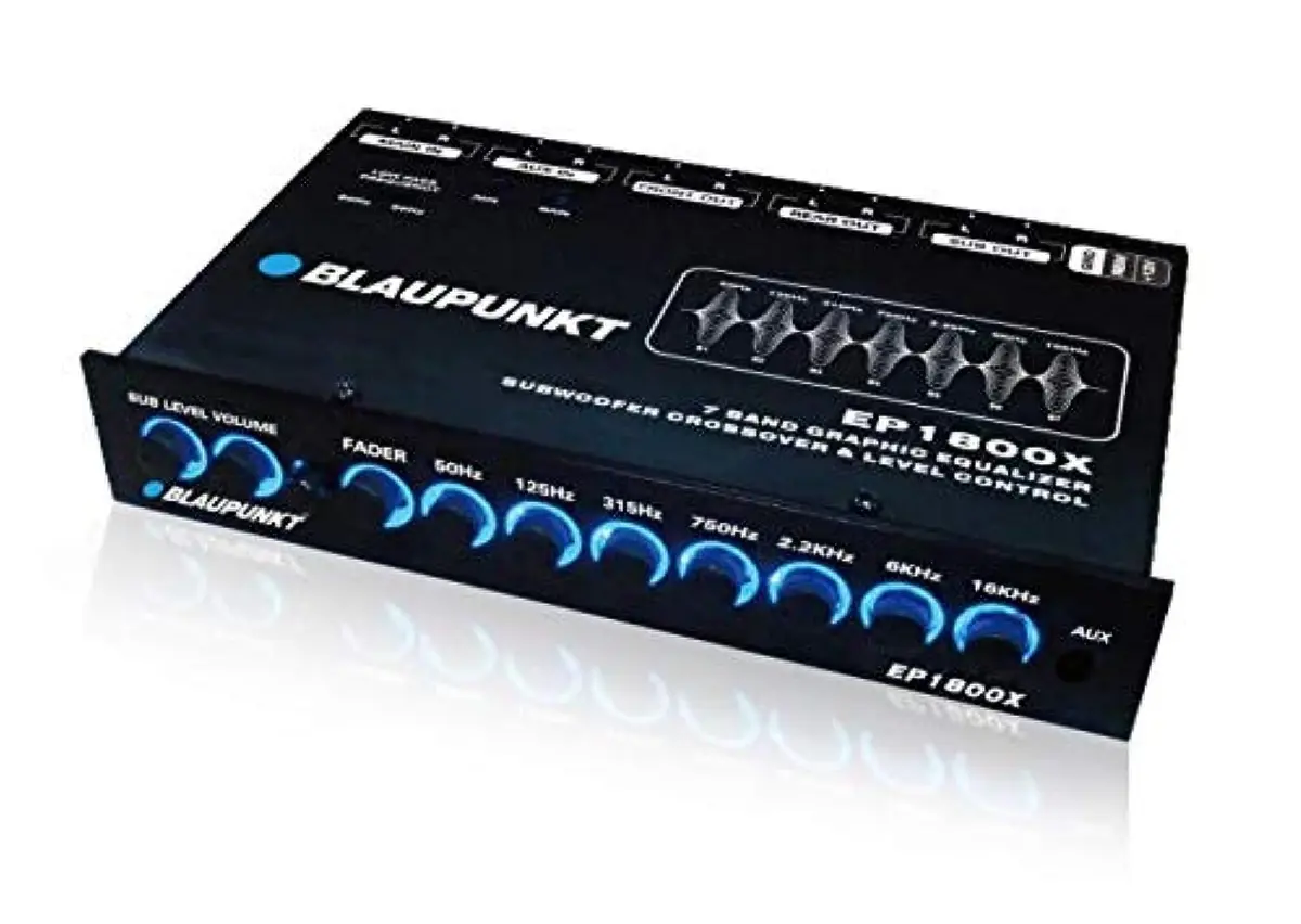 Blaupunkt EP1800X 7-Band Car Audio Equalizer with Auxiliary Inputs | 10Hz-100kHz Frequency Response, 14.4V Max Input, 7V RMS Output - main product image