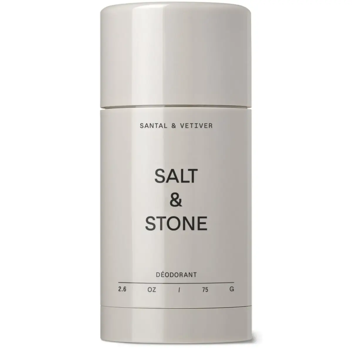 Salt & Stone Aluminum-Free Deodorant, Santal & Vetiver 77g (2.6 oz) | Award-Winning Formula with Prebiotics & Seaweed Extracts - main product image