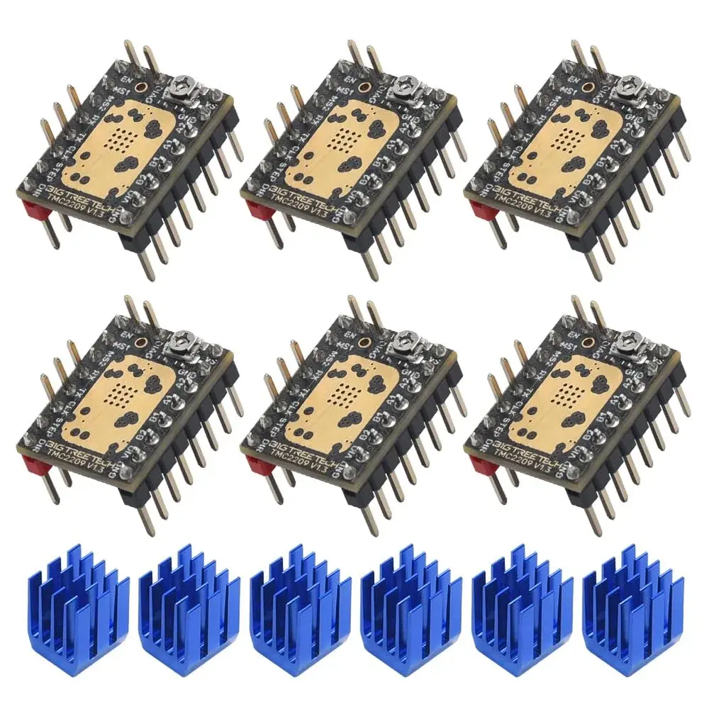 BIGTREETECH TMC2209 V1.3 Stepper Motor Driver 6-Pack | Ultra-Silent Stepsticks for 3D Printers - main product image