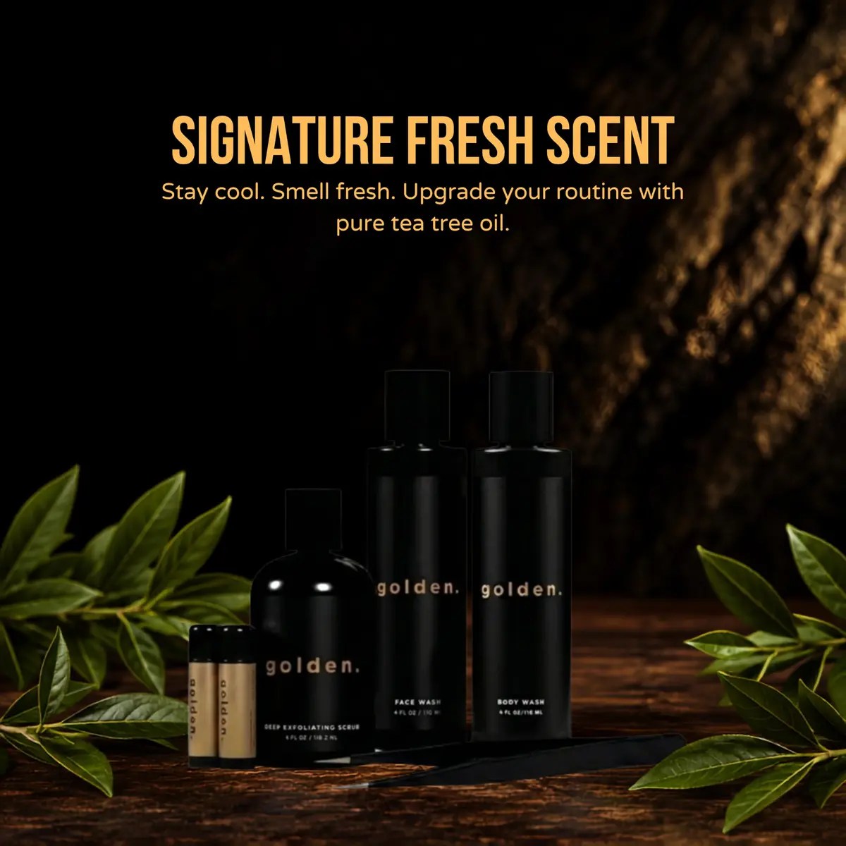 Golden Grooming Co. Essential Skincare Set for Men | Complete Face & Body Care Kit with Face Wash, Exfoliating Scrub, Body Wash, Tweezers & Lip Balms - view 8