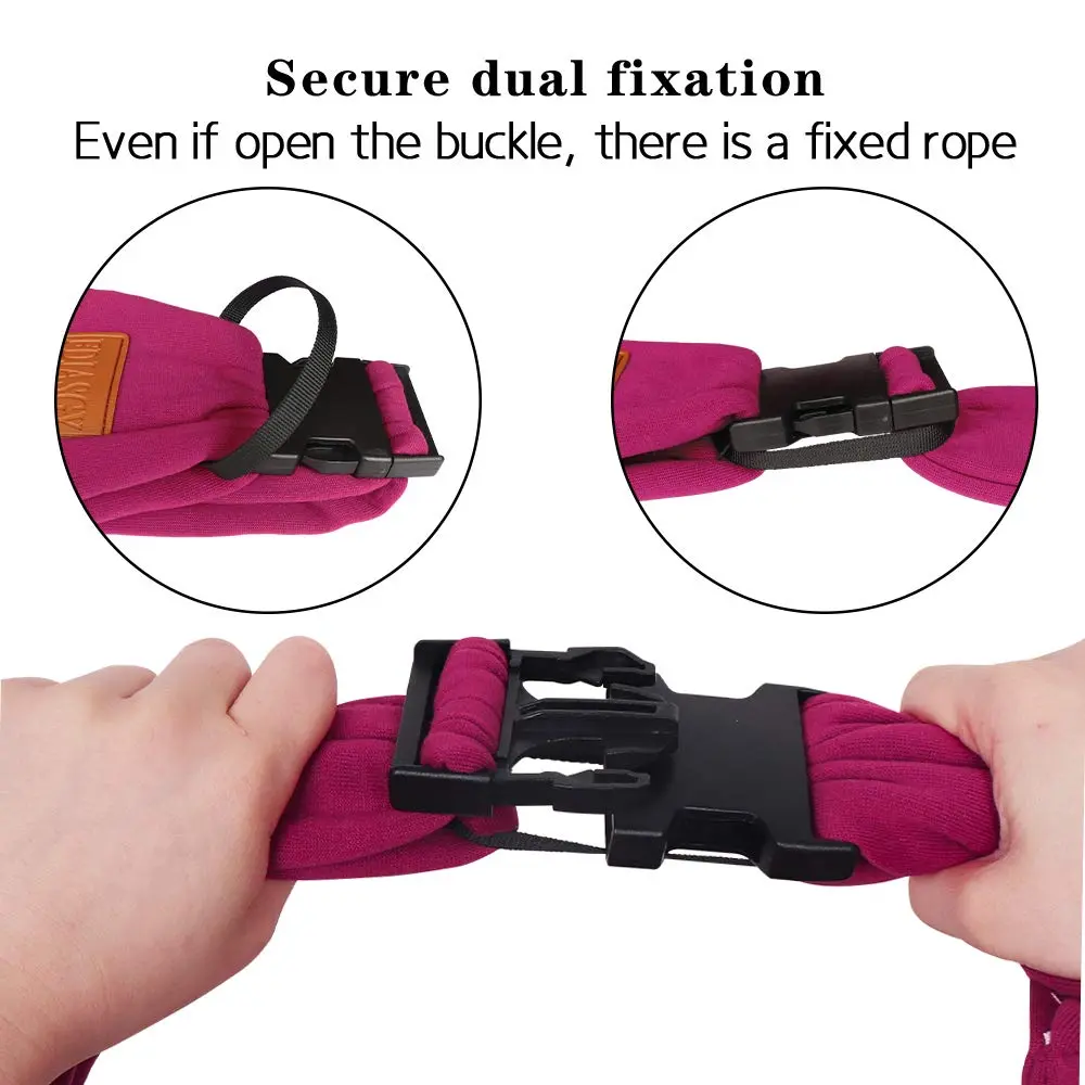 FDJASGY Small Dog Sling Carrier Fuchsia | Hands-Free Adjustable Pet Travel Bag for Small Dogs & Puppies (12 lbs Max) - view 6
