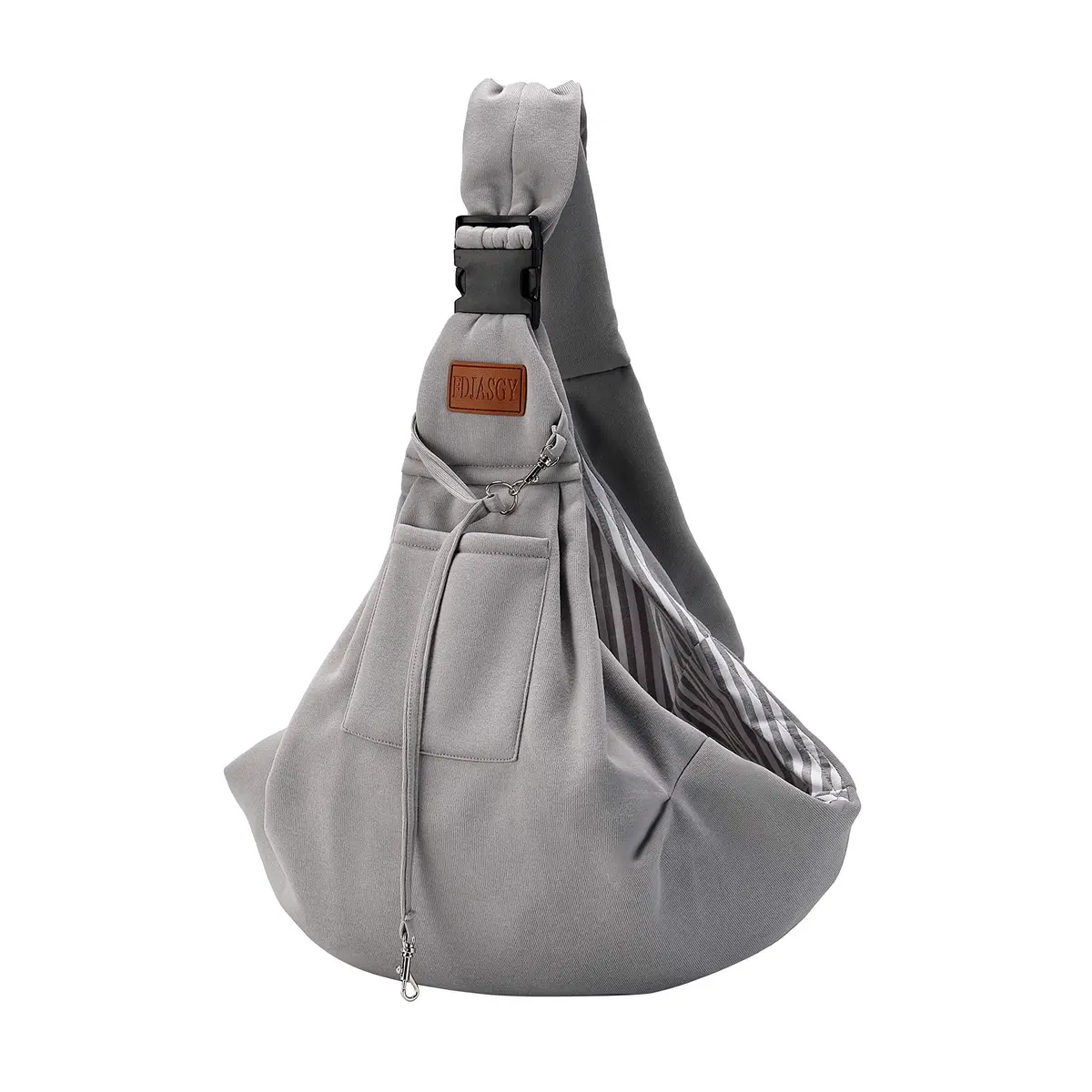 FDJASGY Small Dog Sling Carrier Grey | Hands-Free Pet Travel Bag Backpack 30cm (12in) | Breathable Mesh for Small Dogs & Puppies - main product image