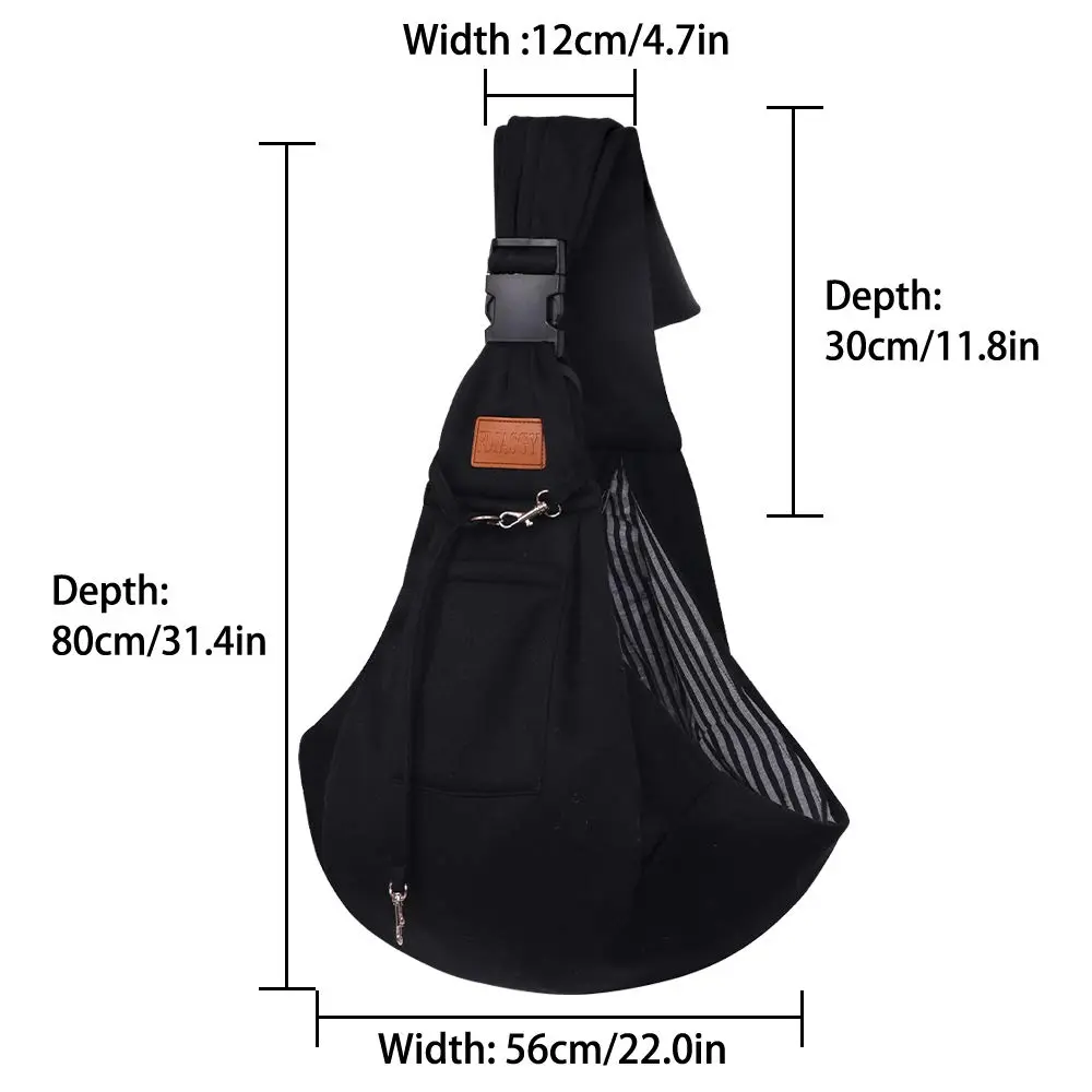 FDJASGY Small Dog Sling Carrier 56cm (22in) | Hands-Free Breathable Mesh for Travel - view 4