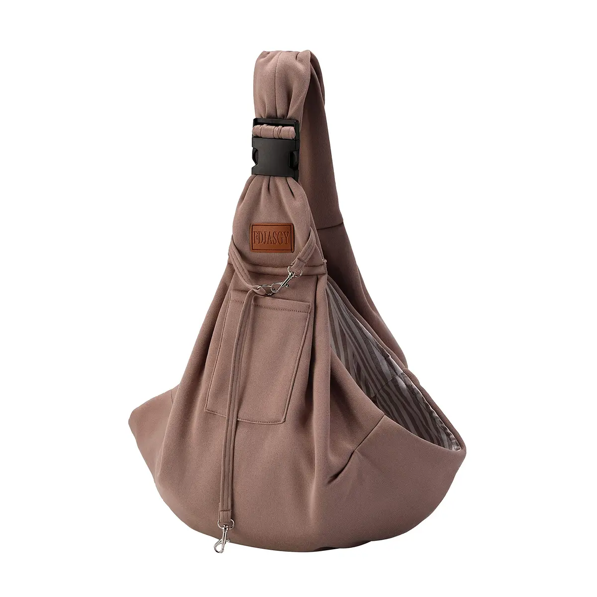 FDJASGY Small Dog Sling Carrier Khaki | Hands-Free Adjustable Pet Travel Bag for Outdoor Travel - main product image