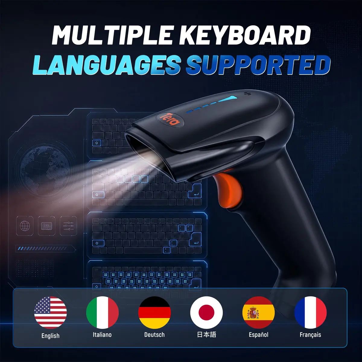 Tera Barcode Scanner 2D Wireless | Battery Indicator & Stand, HW0002 - view 8