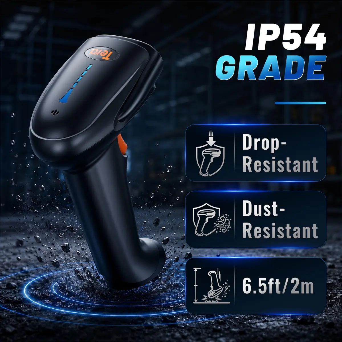 Tera Barcode Scanner 2D Wireless | Battery Indicator & Stand, HW0002 - view 3