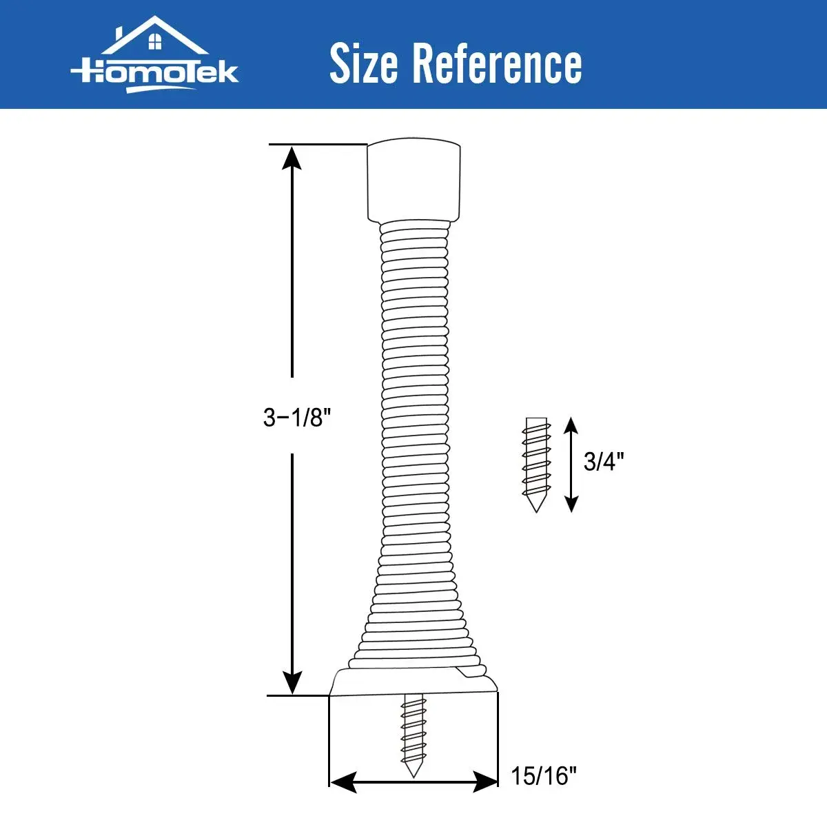 HOMOTEK 30 Pack Oil Rubbed Bronze Spring Door Stops, 3-1/8” Heavy Duty Door Stop | Protects Walls and Doors - view 5