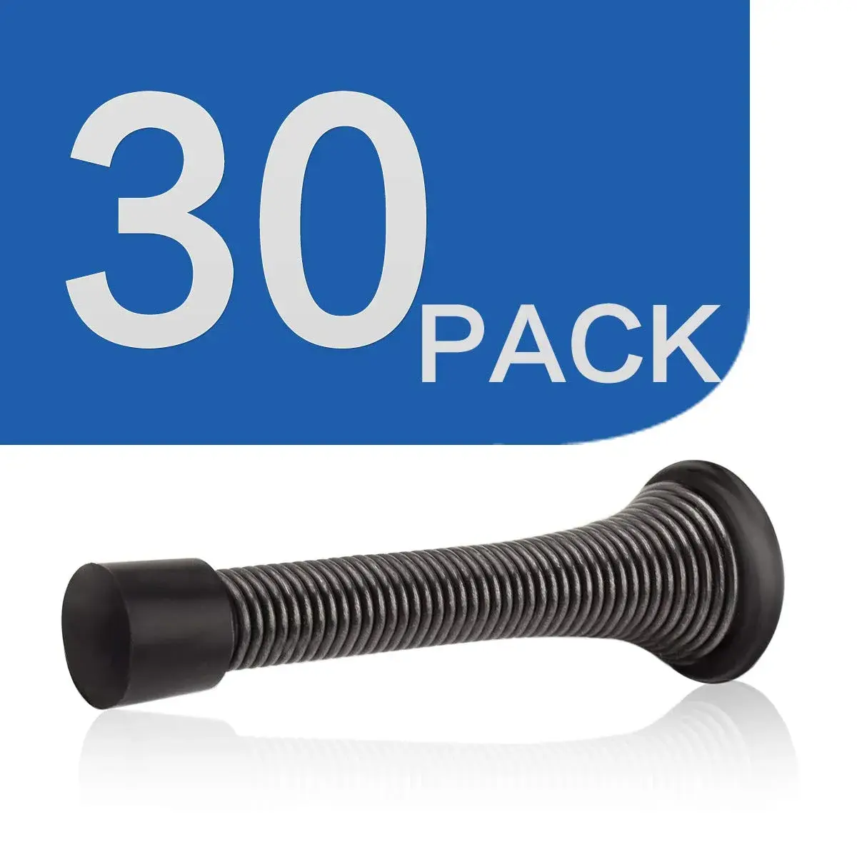 HOMOTEK 30 Pack Oil Rubbed Bronze Spring Door Stops, 3-1/8” Heavy Duty Door Stop | Protects Walls and Doors - view 7