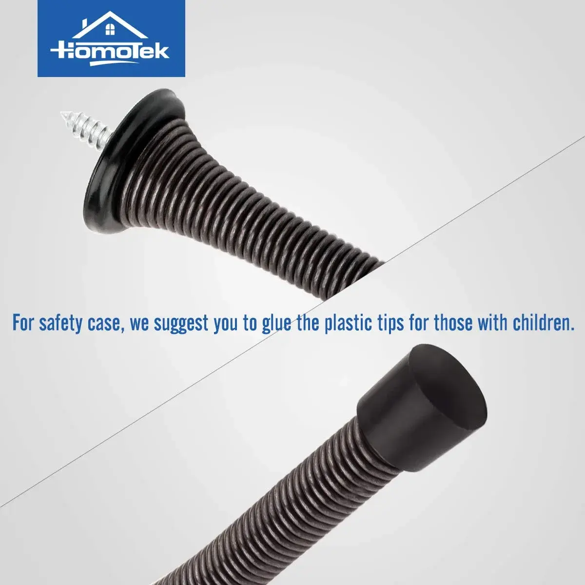 HOMOTEK 30 Pack Oil Rubbed Bronze Spring Door Stops, 3-1/8” Heavy Duty Door Stop | Protects Walls and Doors - view 4