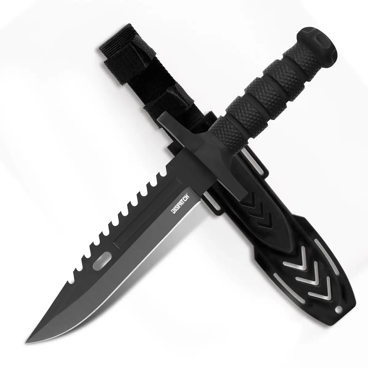 Dispatch Fixed Blade Hunting Knife with Sheath, 12-inch | Tactical Bowie Knife for Bushcraft & Camping - main product image