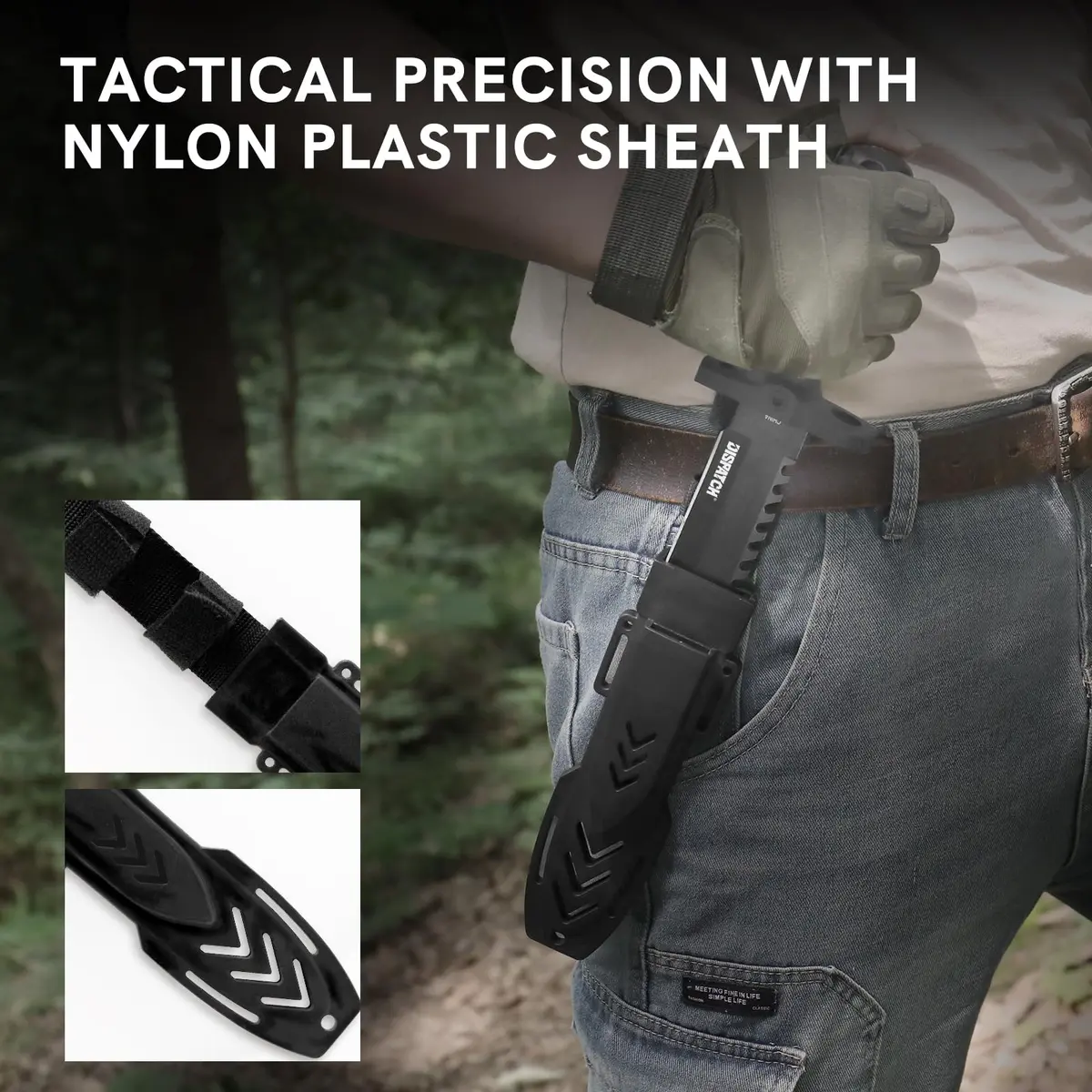 Dispatch Fixed Blade Hunting Knife with Sheath, 12-inch | Tactical Bowie Knife for Bushcraft & Camping - view 5