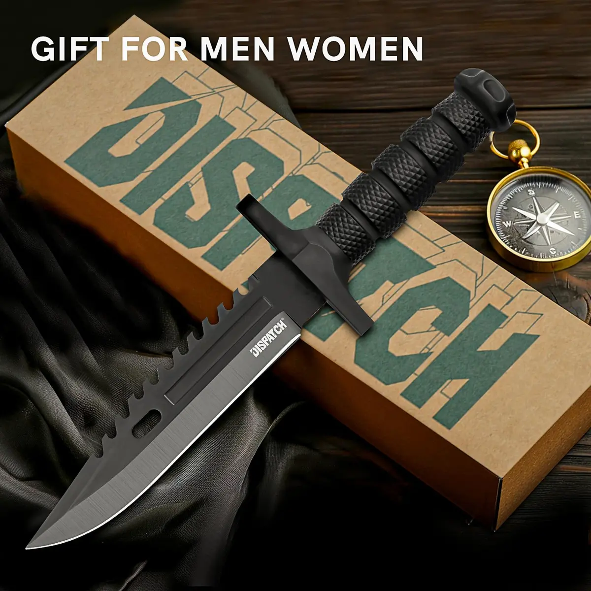 Dispatch Fixed Blade Hunting Knife with Sheath, 12-inch | Tactical Bowie Knife for Bushcraft & Camping - view 7