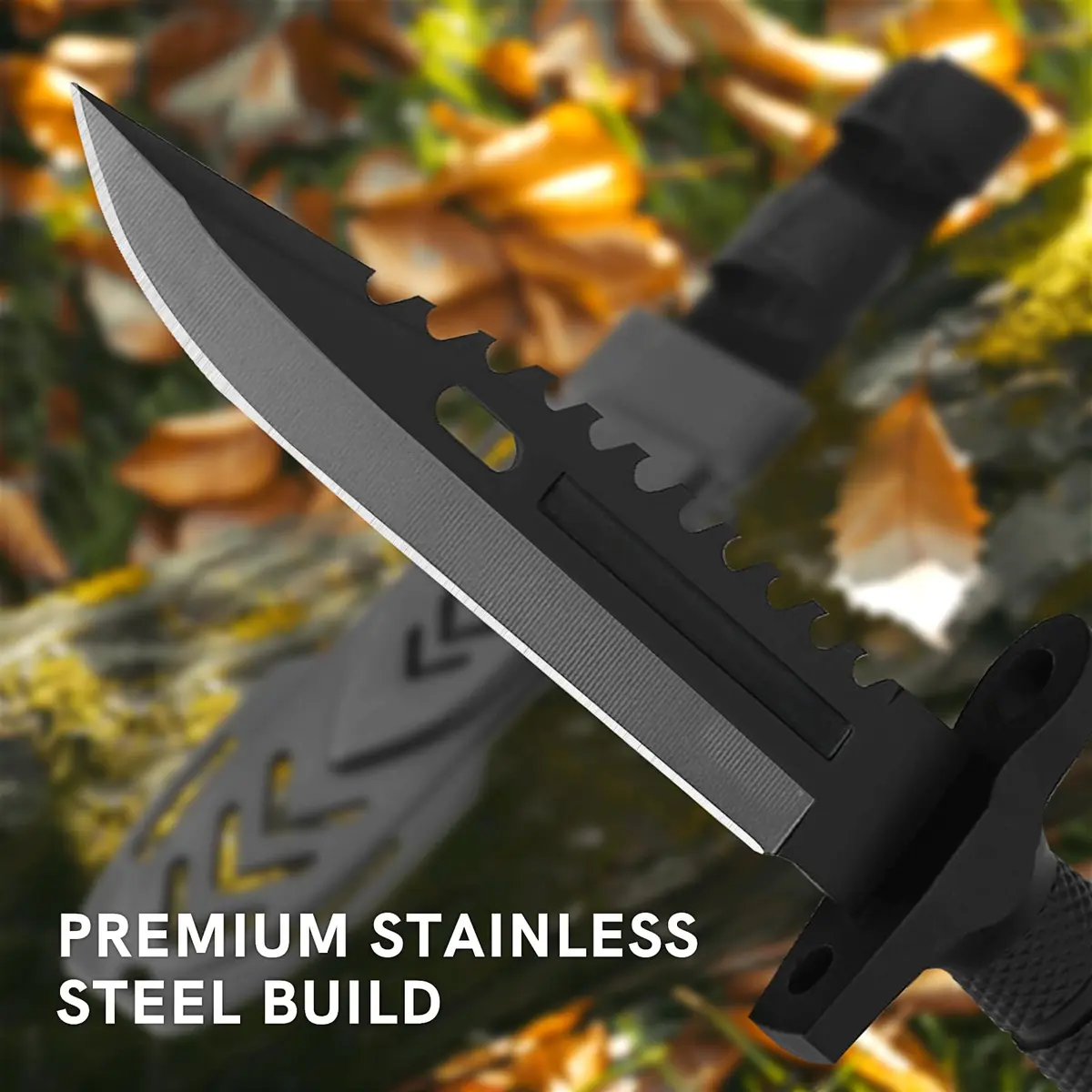 Dispatch Fixed Blade Hunting Knife with Sheath, 12-inch | Tactical Bowie Knife for Bushcraft & Camping - view 3