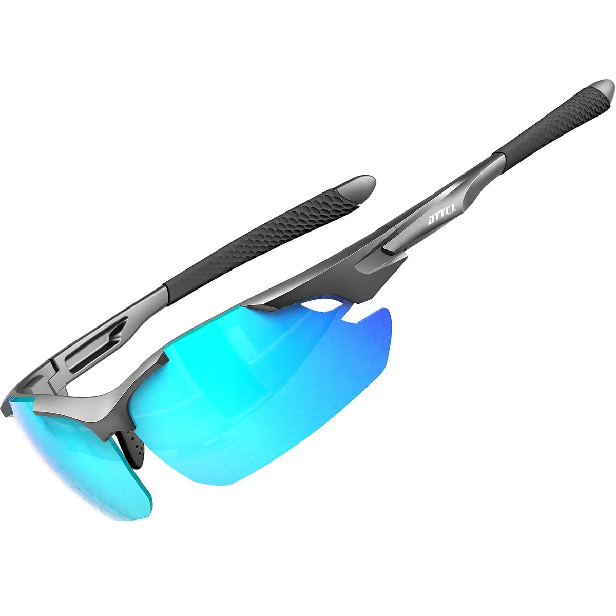 ATTCL Polarized Wrap Around Sunglasses for Men 77mm (2.4 in) | UV400 Protection, Anti-Glare Coating - main product image