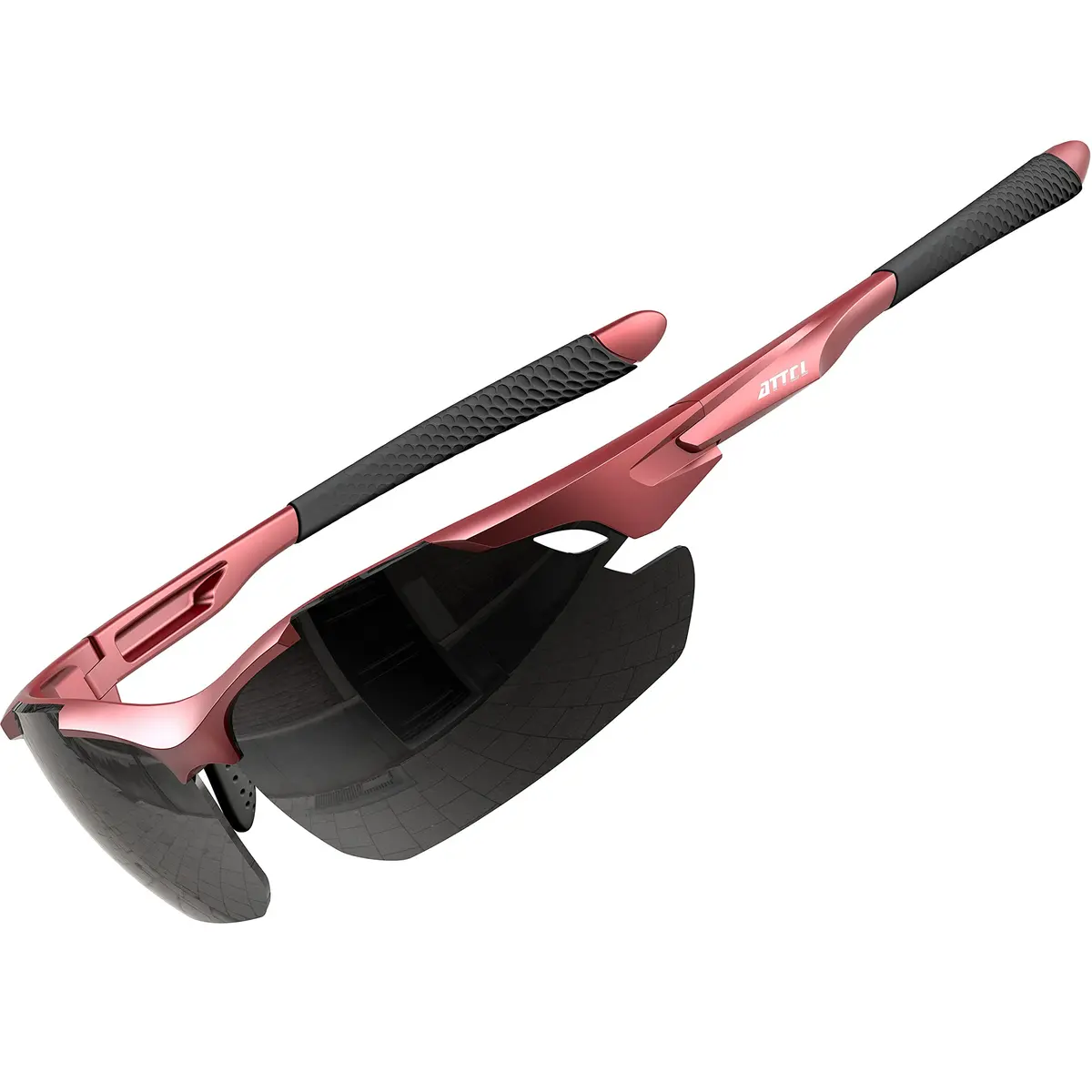 ATTCL Polarized Sports Sunglasses for Men, Wrap Around TR90 UV400 Protection, 77mm Lens Width | Running, Fishing, Golf - main product image