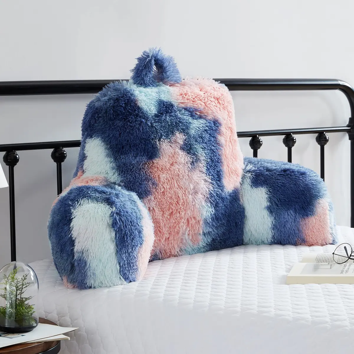 Ｂａｒｏｂｋｅ Bed Fluffy Fur Reading Pillow for Adults & Kids | Unisize, Support & Comfort in Bed or Chair - main product image