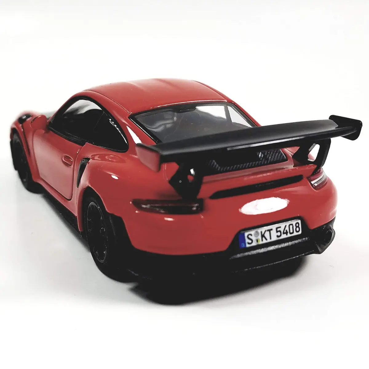 KiNSMART 2010 Porsche 911 GT2 RS 1:36 Scale 5 inch Die Cast Metal Model Toy Car (Red) | Functional Opening Doors & Pull-Back Motor Action - view 5