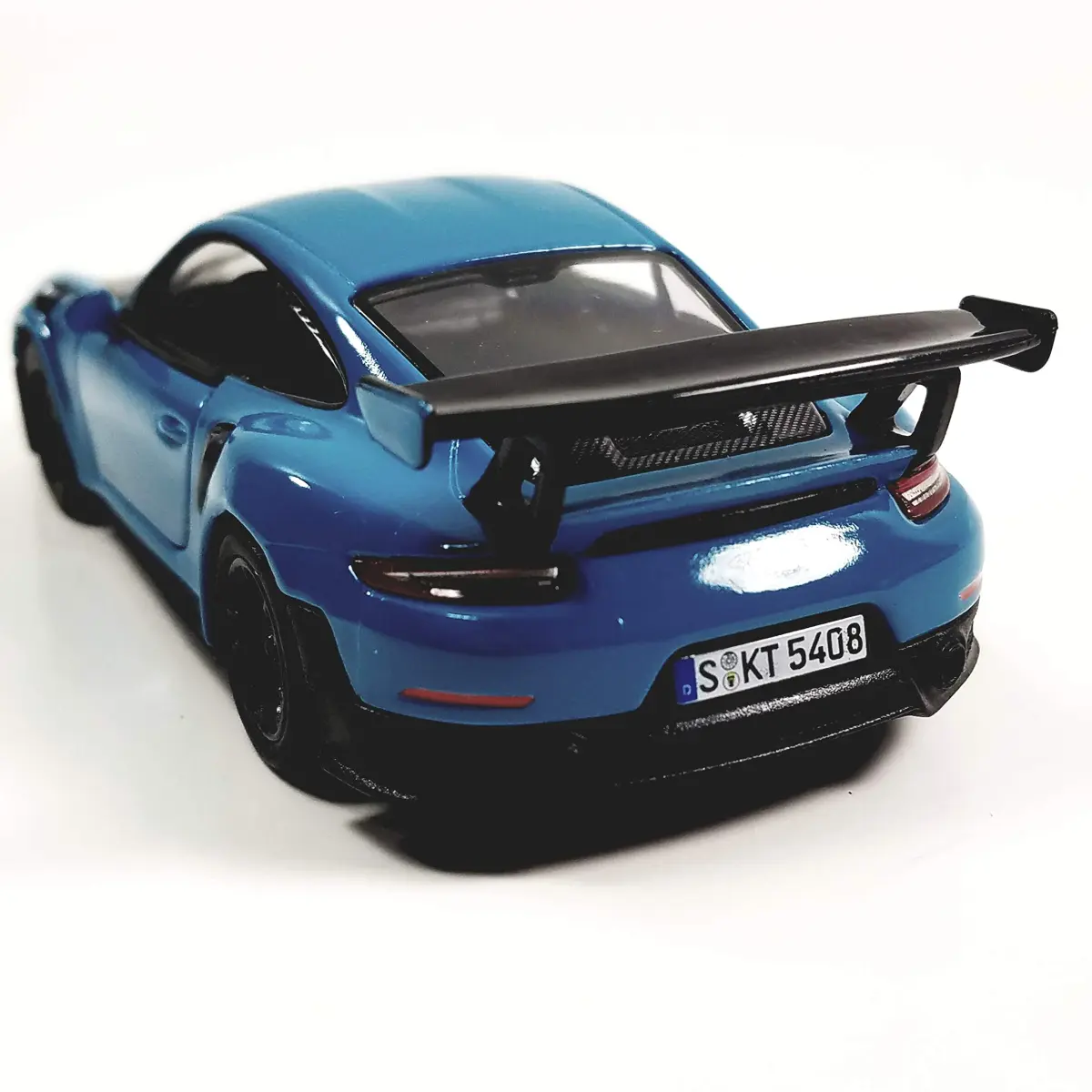 KiNSMART 2010 Porsche 911 GT2 RS Aqua Blue 1:36 Scale Diecast Metal Model Toy Car - view 5
