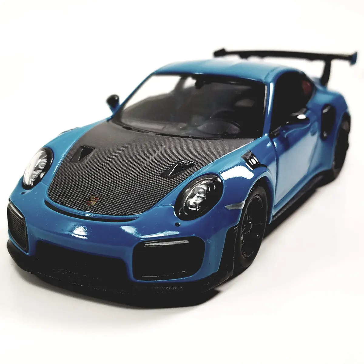 KiNSMART 2010 Porsche 911 GT2 RS Aqua Blue 1:36 Scale Diecast Metal Model Toy Car - view 2
