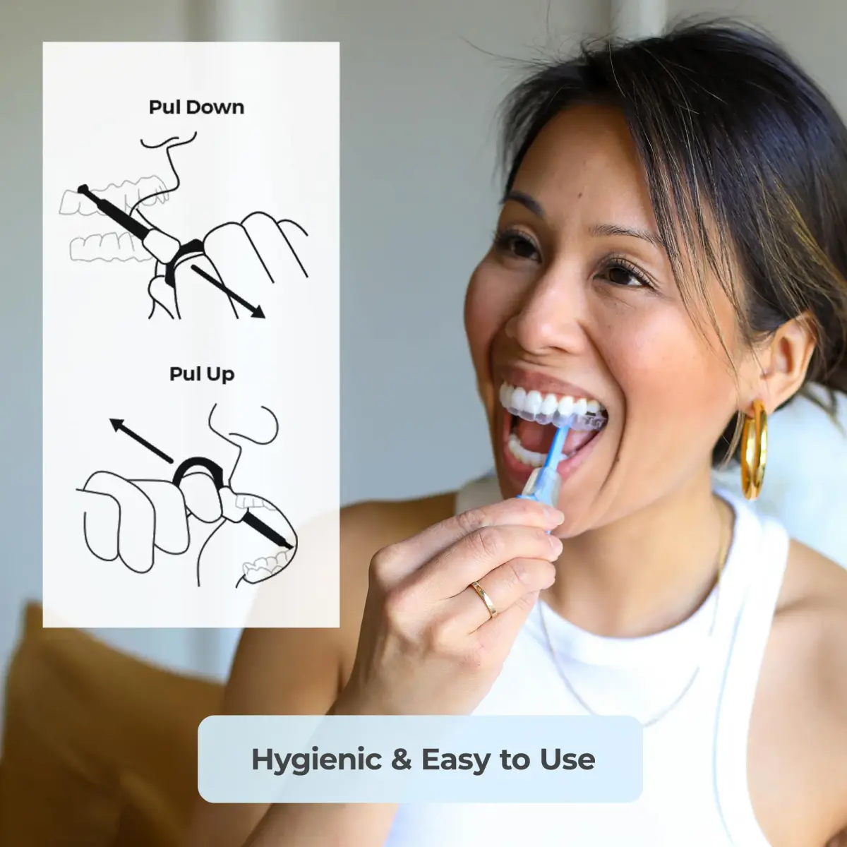 PUL 2-in-1 Aligner Removal Tool and Chewies for Invisalign, Retainers & Trays - Blue | Patented Hygienic Orthodontic Accessory - view 3