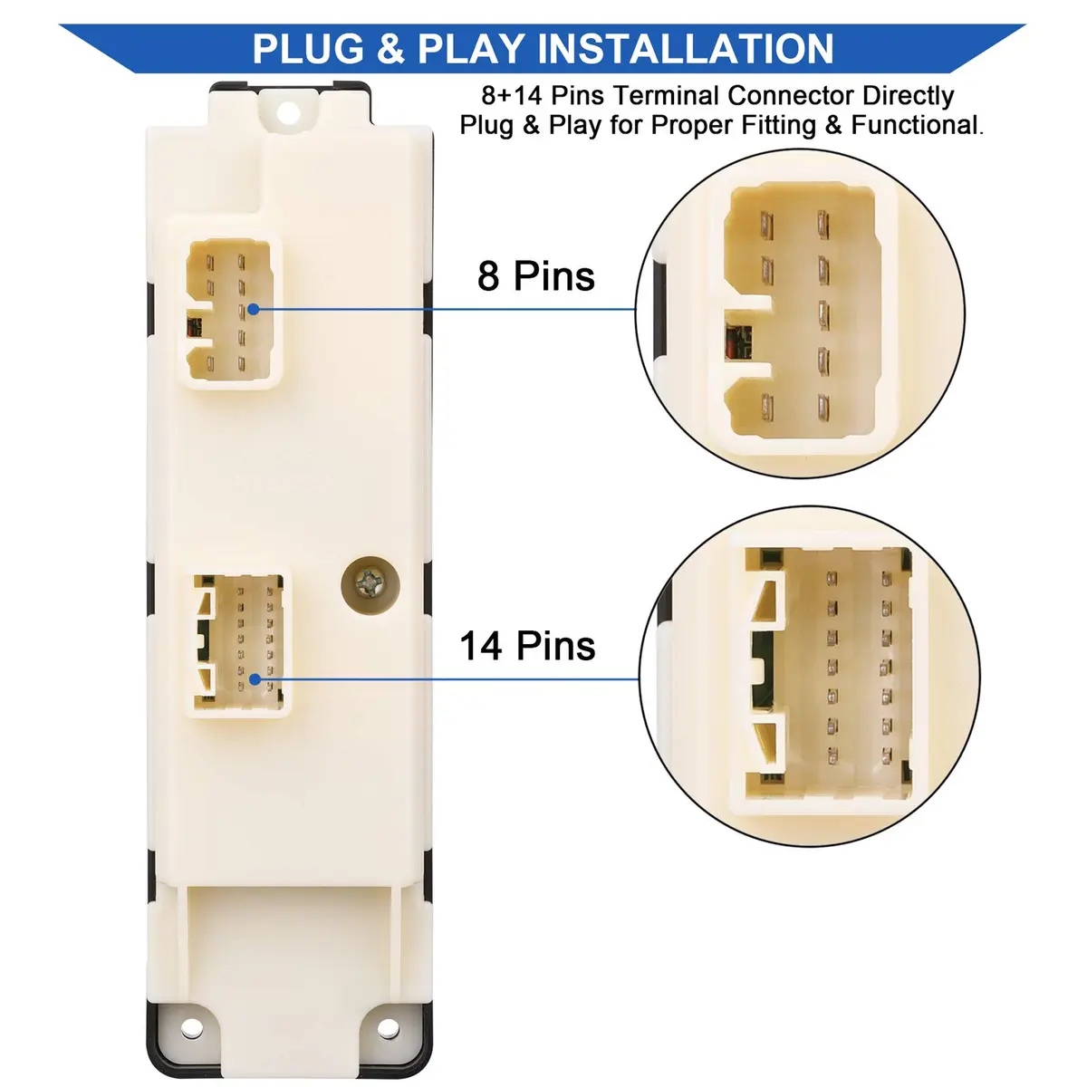 Obaee Driver Master Power Window Switch for Chevy Colorado GMC Canyon Hummer H3 H3T (Front Left Driver Side) - view 4