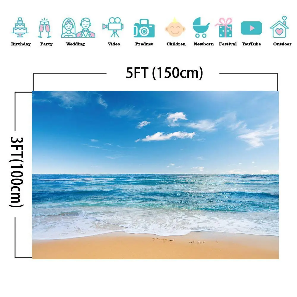 Yongqian Blue Backdrop 5x3ft | Perfect for Party & Studio Photography - view 4
