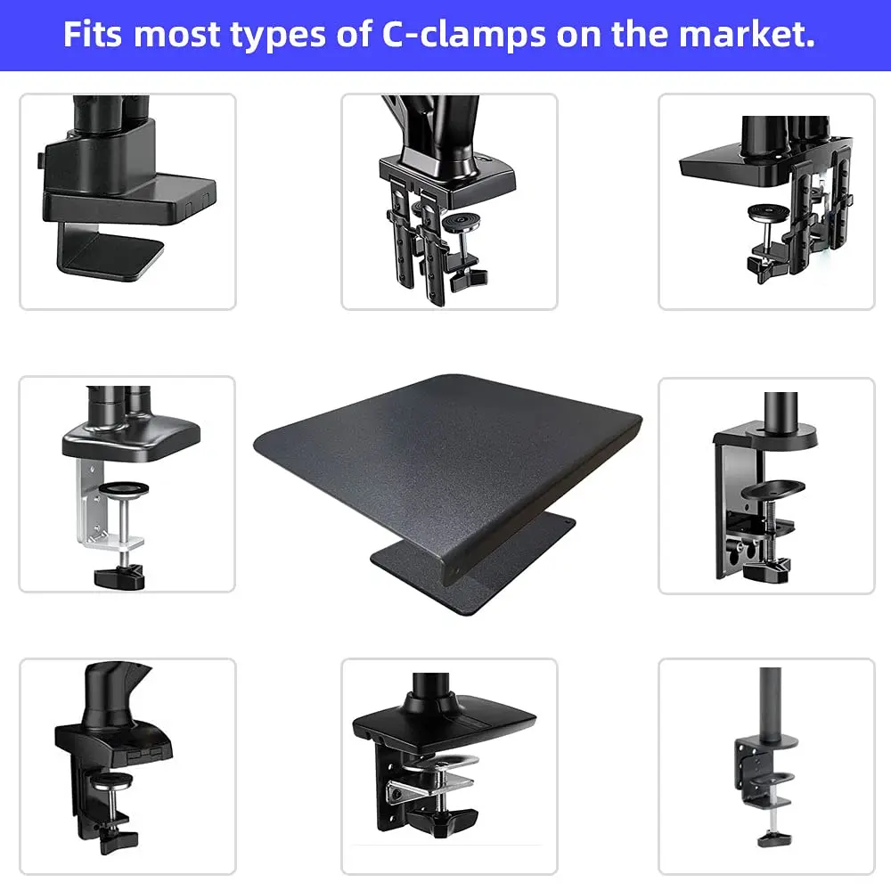 LZKZPY Steel Monitor Mount Reinforcement Plate | Universal Desk Mount Support (70-120 chars) - view 6