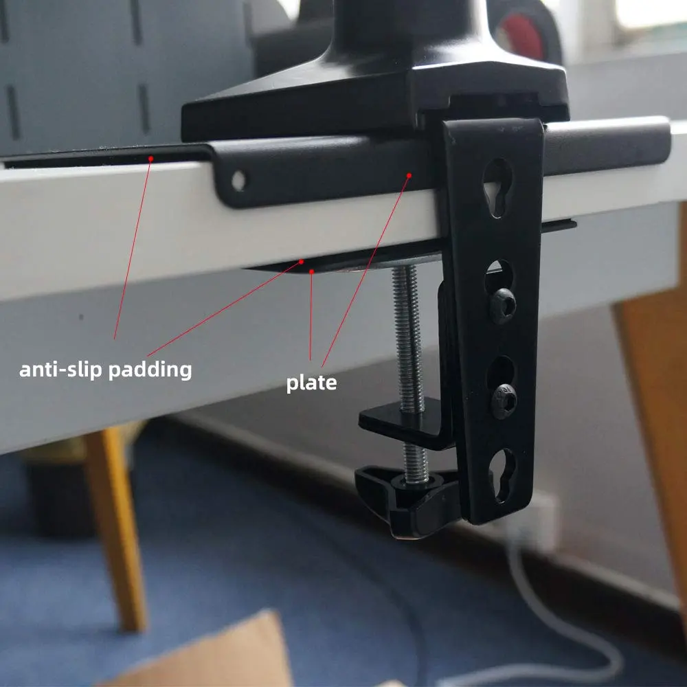 LZKZPY Steel Monitor Mount Reinforcement Plate | Universal Desk Mount Support (70-120 chars) - view 4