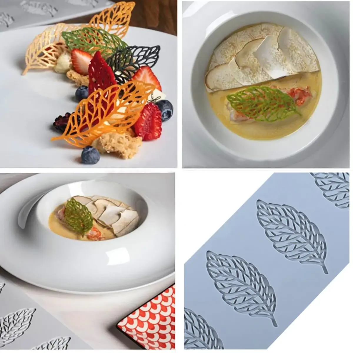 QLINLEAF Hollow Leaf Silicone Mold for Chocolate & Candy | 29.2cm x 9.6cm x 1.1cm - view 6