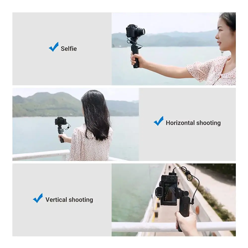 JJC Wired Shooting Grip Tripod for Panasonic Lumix DC-ZS99 G100D S9 Camera | Vlog & Selfie Support with Table-Top Mode - view 3