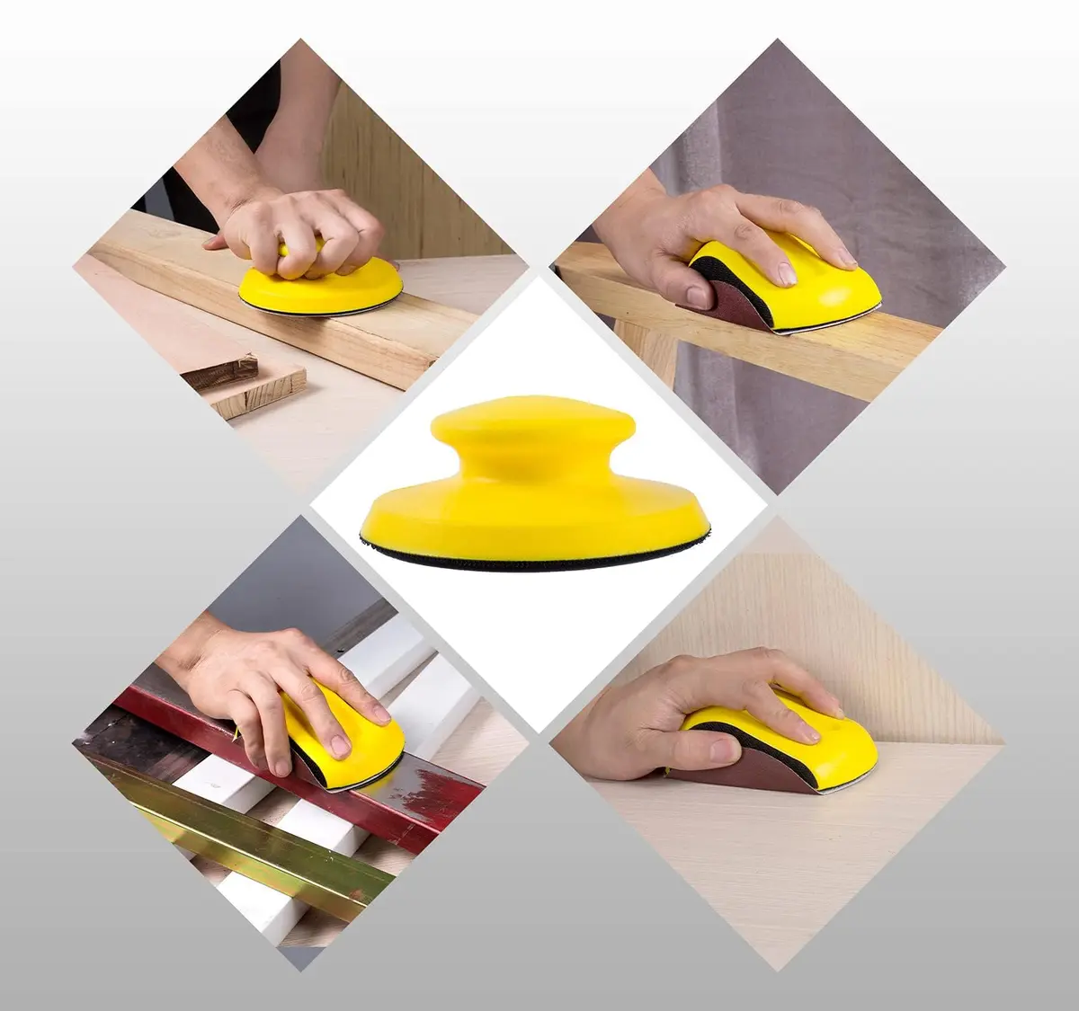 S SATC 5 Inch Sanding Blocks (2-Pack) | Hook and Loop Hand Sanding for Woodworking & Crafts - view 6
