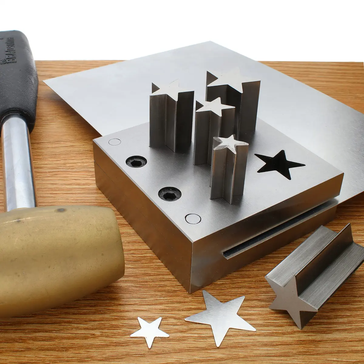 The Beadsmith Steel Star Disc Cutter Set with 5 Punches and Die | Metal Star Cutting Tool for Jewelry & Crafts - view 2