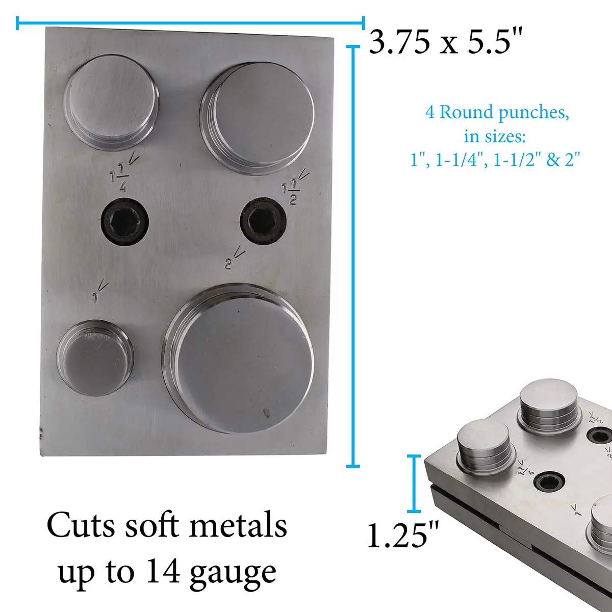 The Beadsmith Steel Circle Disc Cutter Set with 4 Punches and Die | Perfect Circles from Soft Metals - view 5