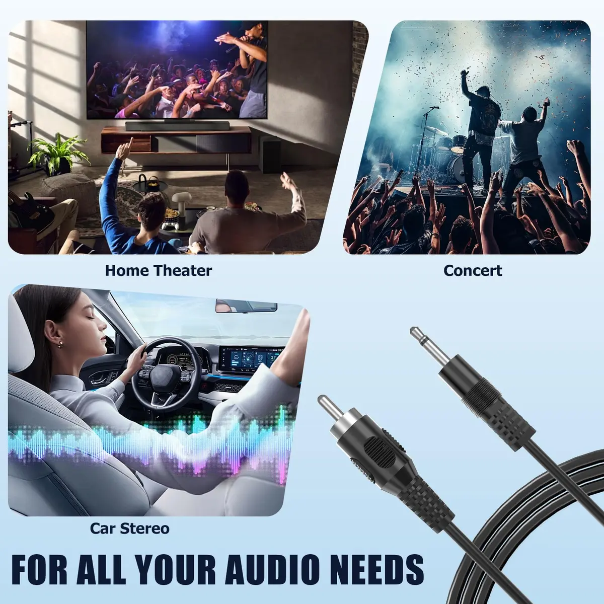 RFAdapter Mono RCA to 3.5mm Audio Cable 1.83m (6ft) | Seamless Mono Audio Transmission - view 7