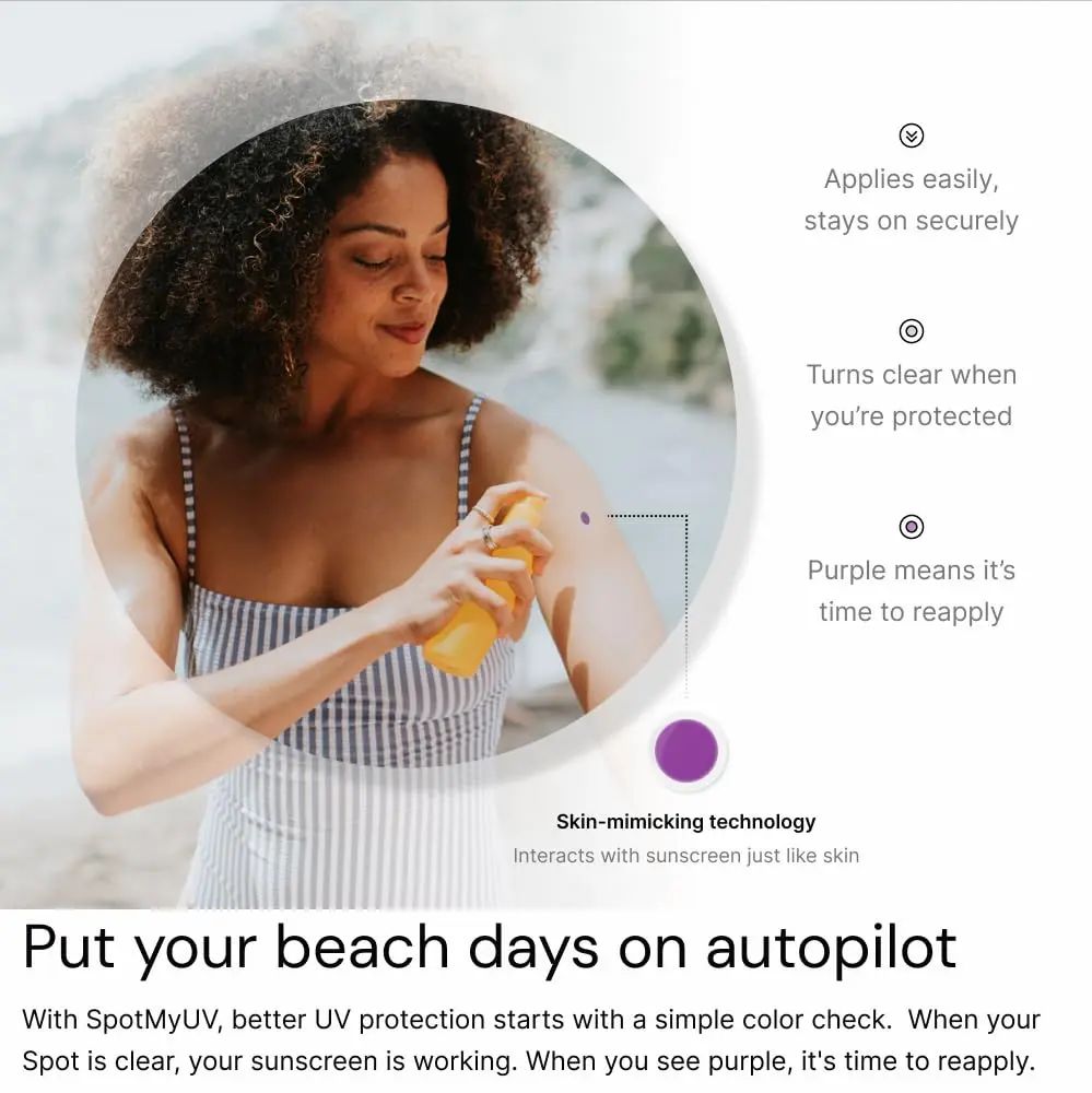 SPOTMYUV Sunscreen Stickers, UV Detection SPF Indicator Dots, 48 Count | Real-Time Sun Safety Monitoring - view 4