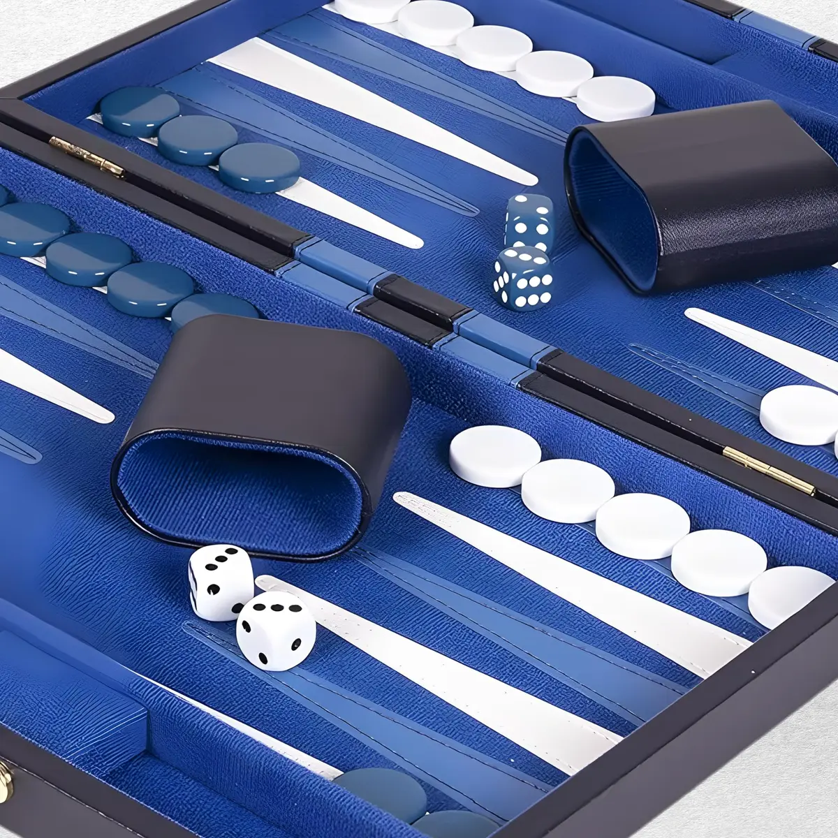 Crazy Games Premium Backgammon 11" Small Blue - Travel Board Game for Adults & Kids - view 6