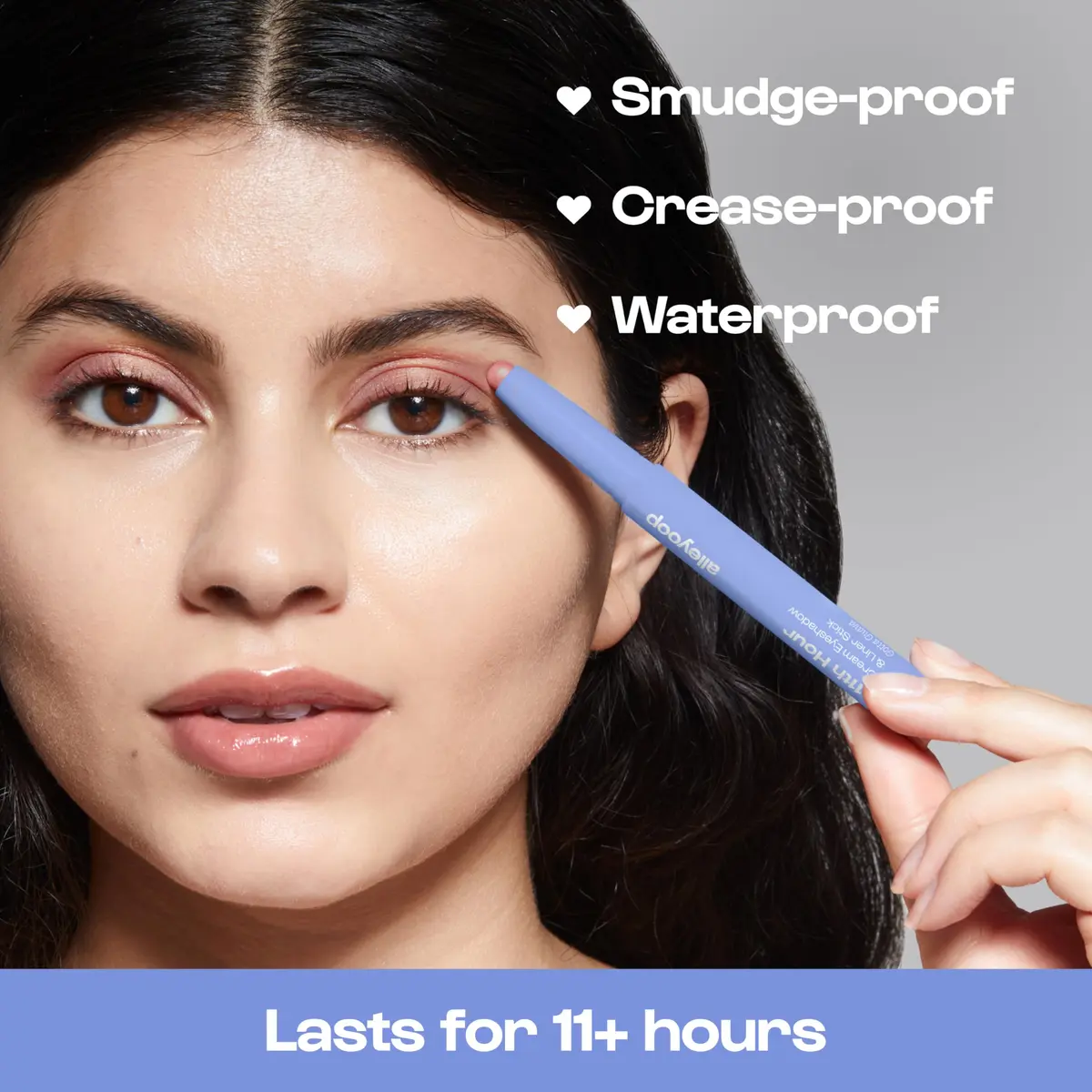 ALLEYOOP 11th Hour Cream Eyeshadow Stick & Liner, Rose Shimmer | Smudge-Proof, Crease Proof, 13+ Hour Wear - view 5