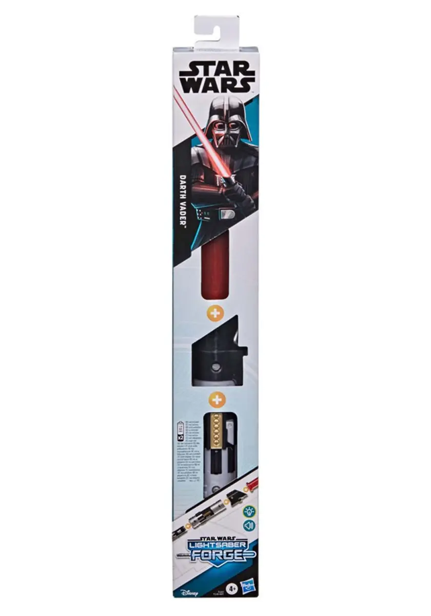 STAR WARS Lightsaber Forge Darth Vader Electronic Extendable Red Lightsaber Toy, Customizable Roleplay Toy for Kids Ages 4 and Up - view 7