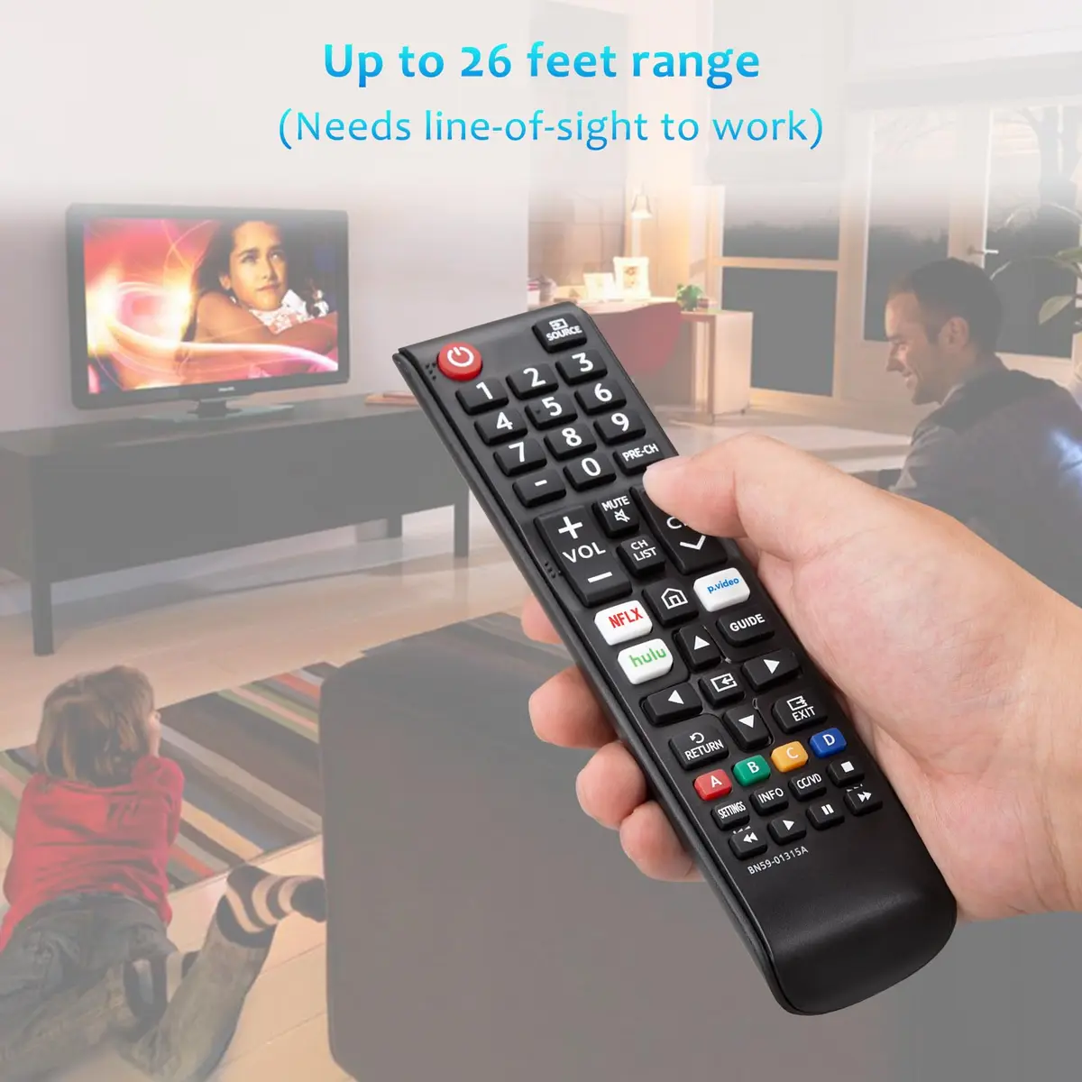 LOUTOC Replacement BN59-01315A Remote Control for Samsung 4K Smart TV | Infrared Universal Control - view 8
