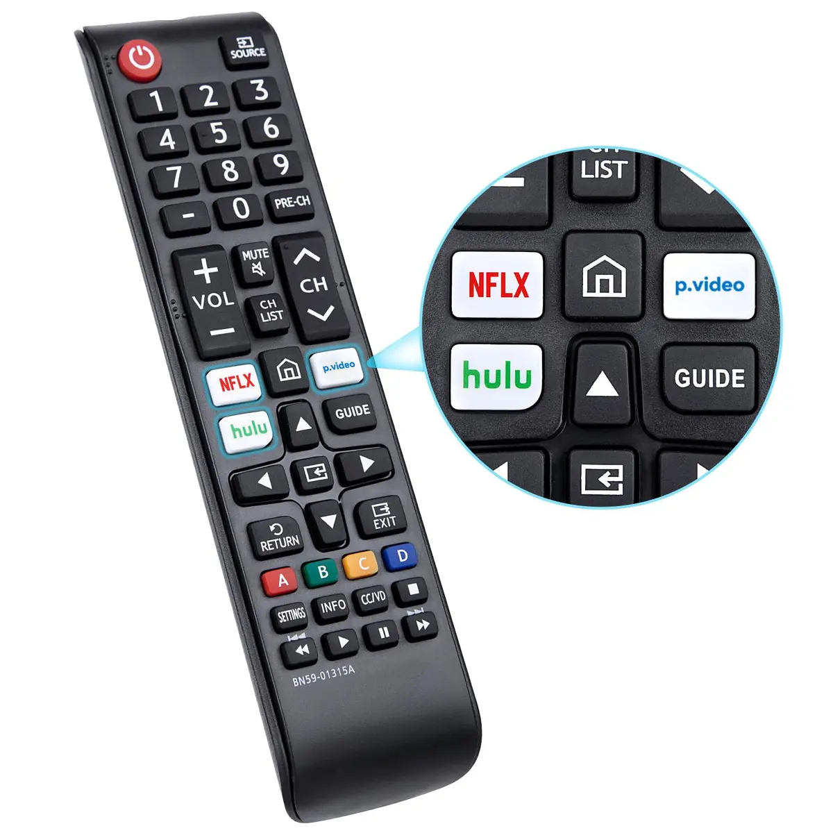 LOUTOC Replacement BN59-01315A Remote Control for Samsung 4K Smart TV | Infrared Universal Control - view 2