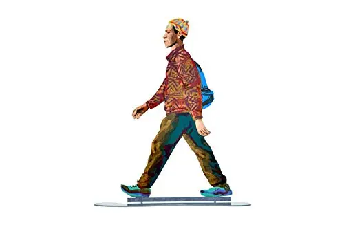 Yaliland David Gerstein Object Walkers Walk Student Walker Laser Cut Steel | Artistic Steel Figurine for Kids & Collectors - view 2