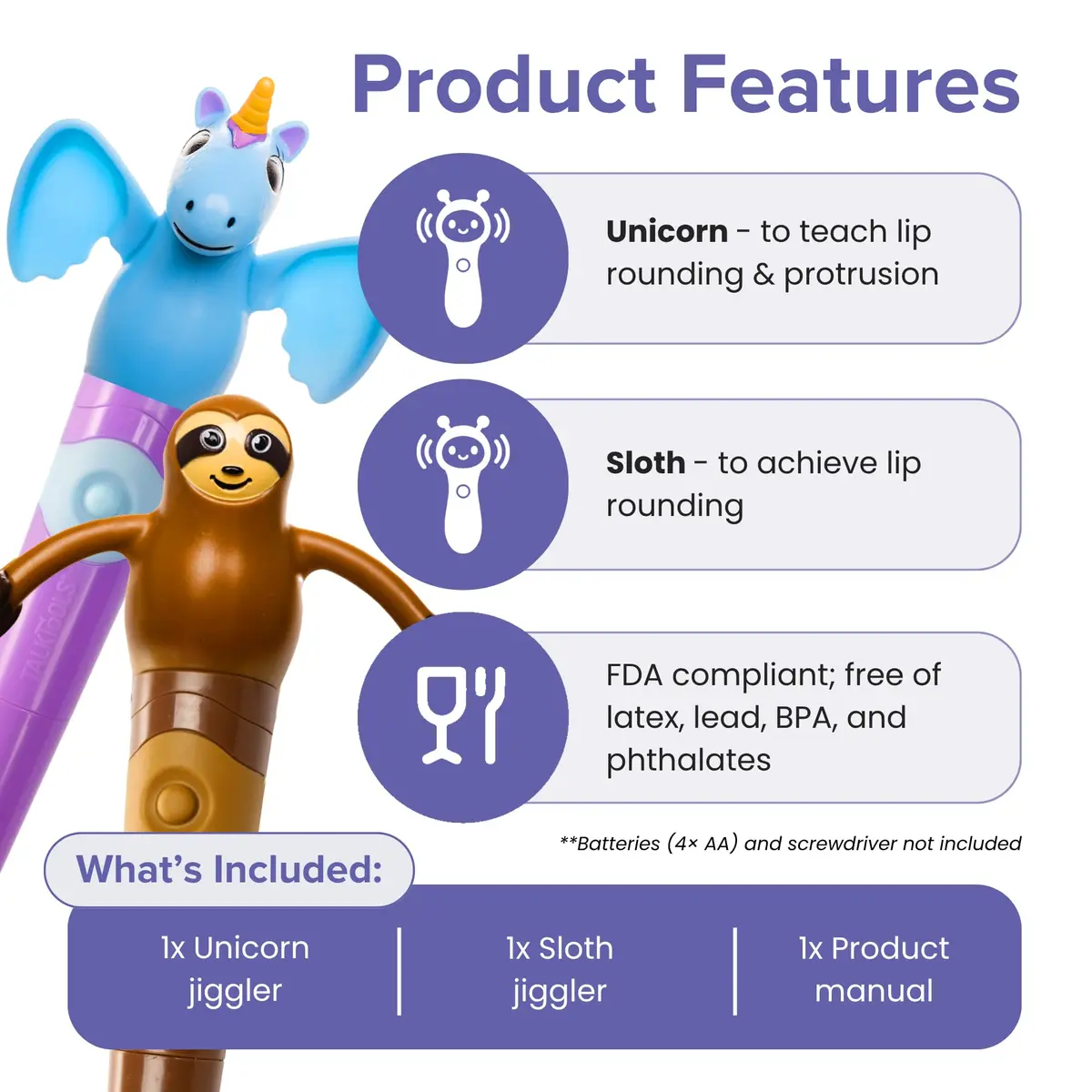 TalkTools Jiggler Oral Motor Tool Set for Kids | Sensory & Feeding Support, 2 Pack - view 3