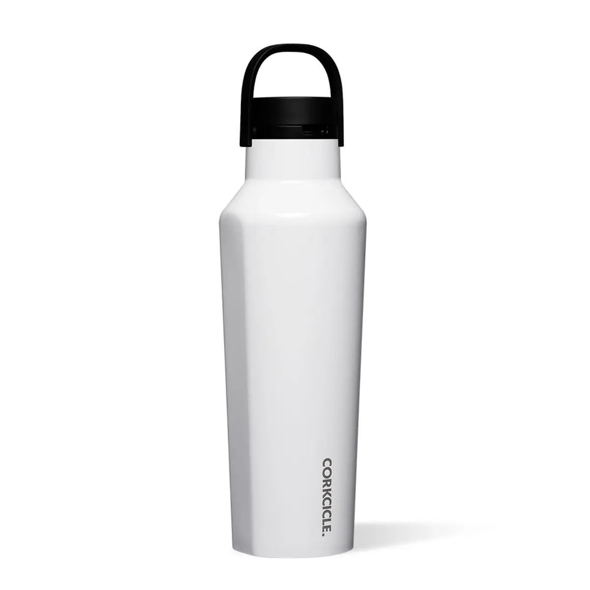 Corkcicle Sport Canteen 20 oz Triple Insulated Bottle Gloss White | Keeps Drinks Cold 25H & Hot 12H - main product image