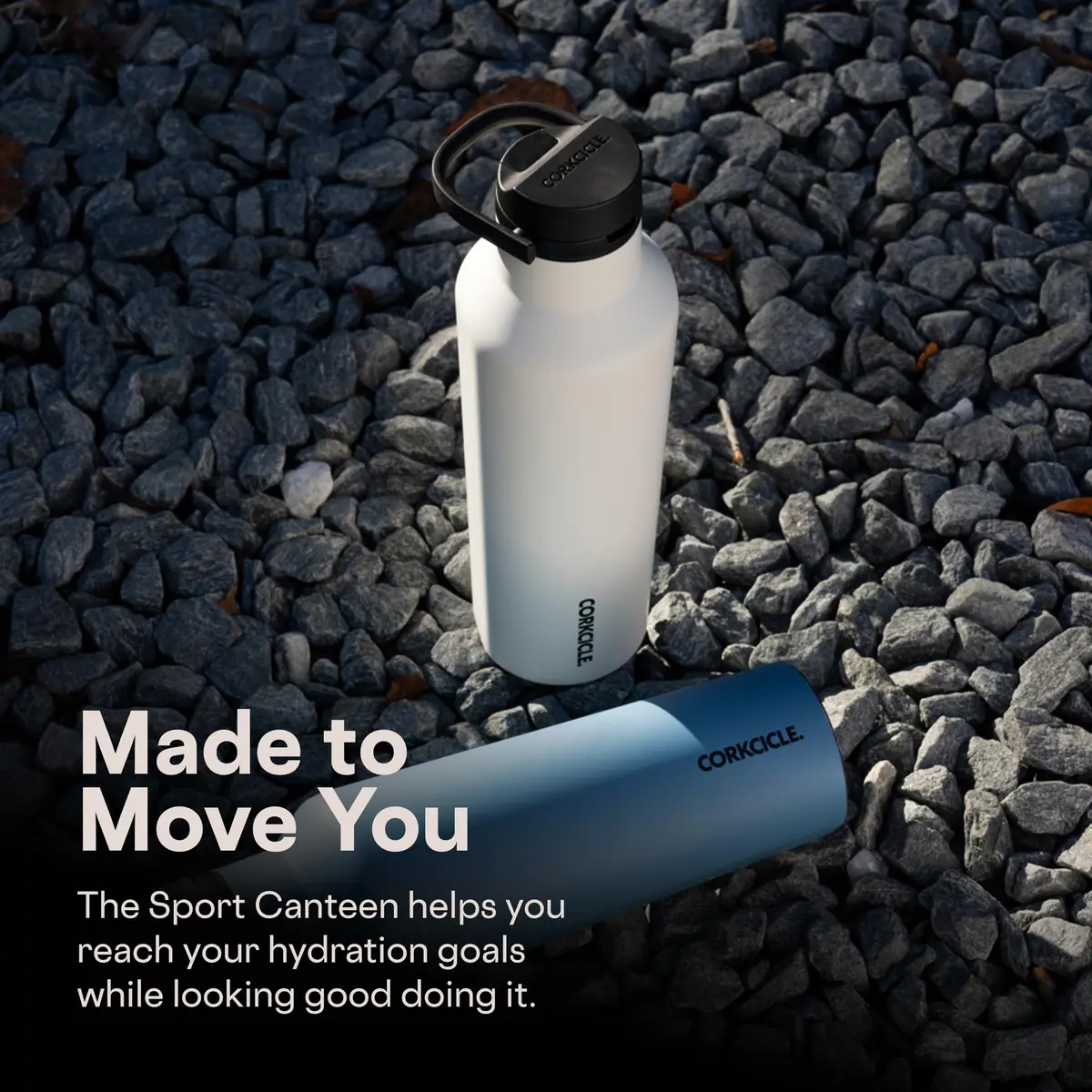 Corkcicle Sport Canteen 20 oz Triple Insulated Bottle Gloss White | Keeps Drinks Cold 25H & Hot 12H - view 6
