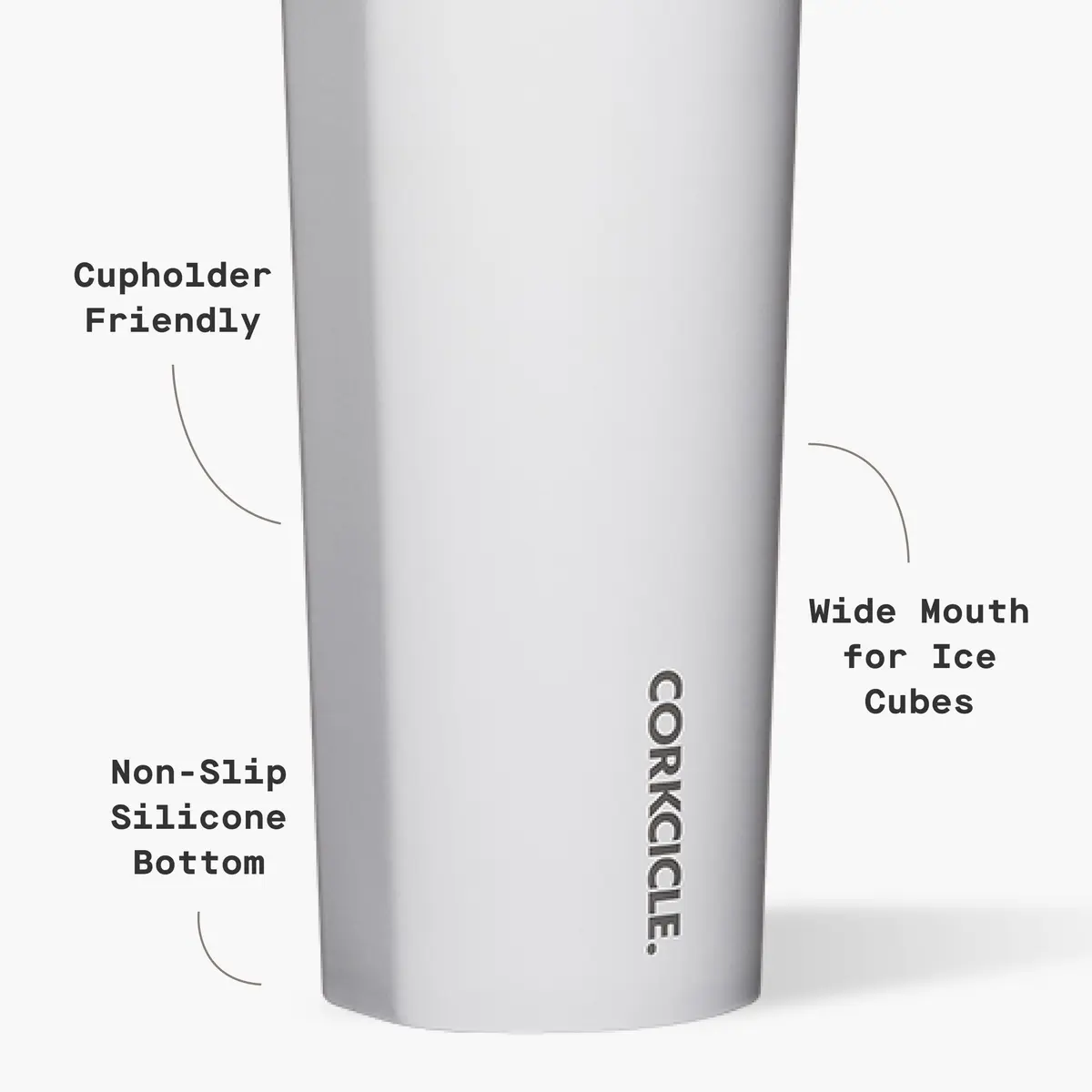 Corkcicle Sport Canteen 20 oz Triple Insulated Bottle Gloss White | Keeps Drinks Cold 25H & Hot 12H - view 4