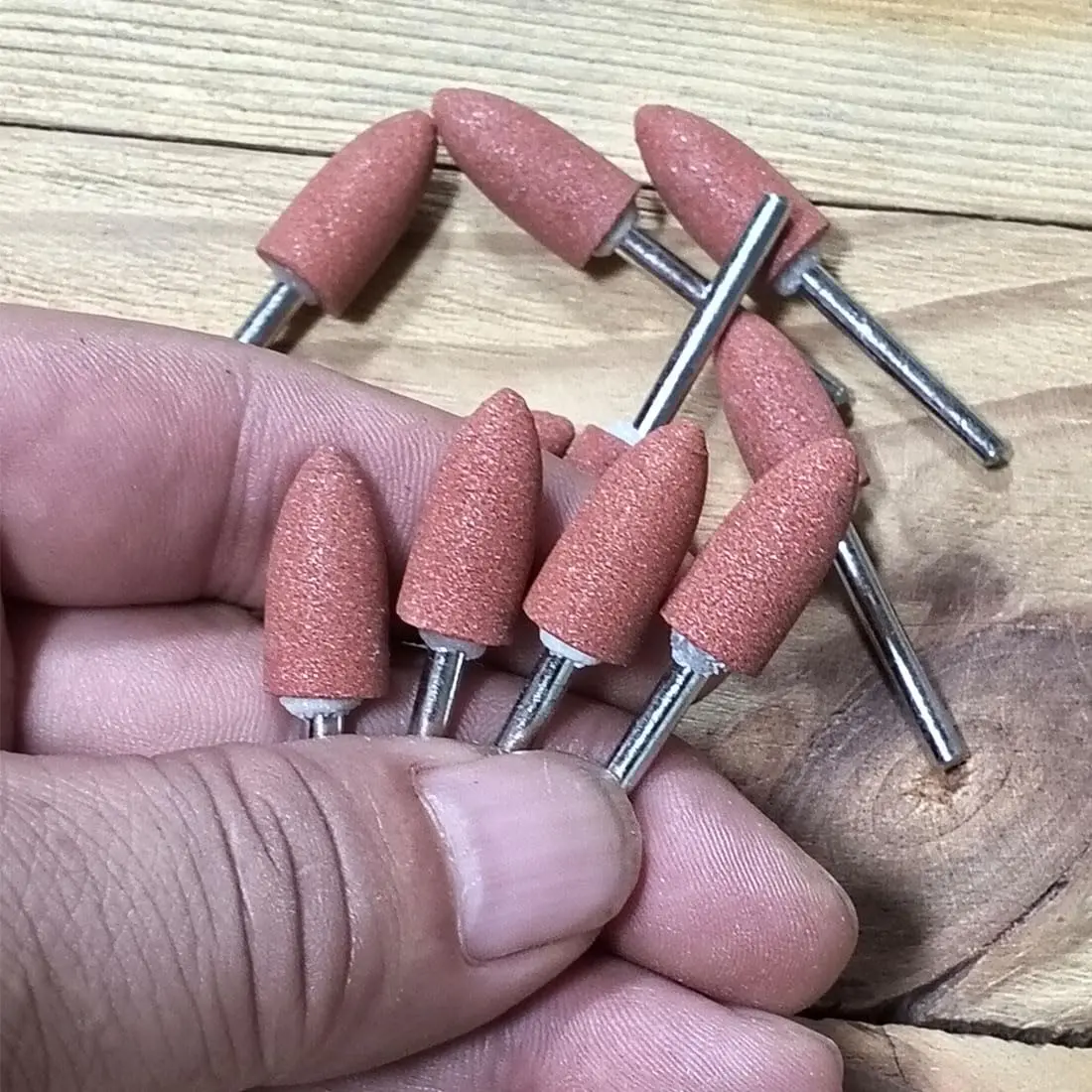 Luo ke 18 Pcs 1/8" Shank Bullet Shape Rotary Grinding Stone Sets | Durable Corundum Tips for Metal & Stone (70-120 chars) - view 4