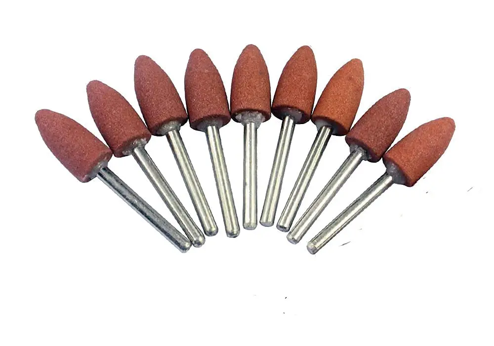 Luo ke 18 Pcs 1/8" Shank Bullet Shape Rotary Grinding Stone Sets | Durable Corundum Tips for Metal & Stone (70-120 chars) - view 2