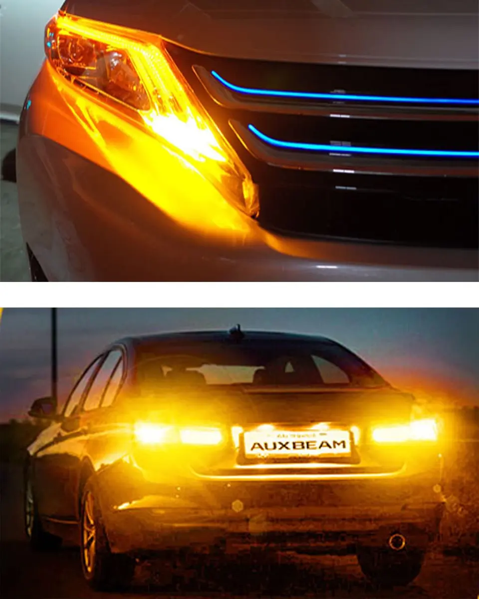 Auxbeam 3157 Amber Yellow LED Bulbs 4000 Lumens (Pack of 2) | Super Bright Turn Signal Replacement - view 8