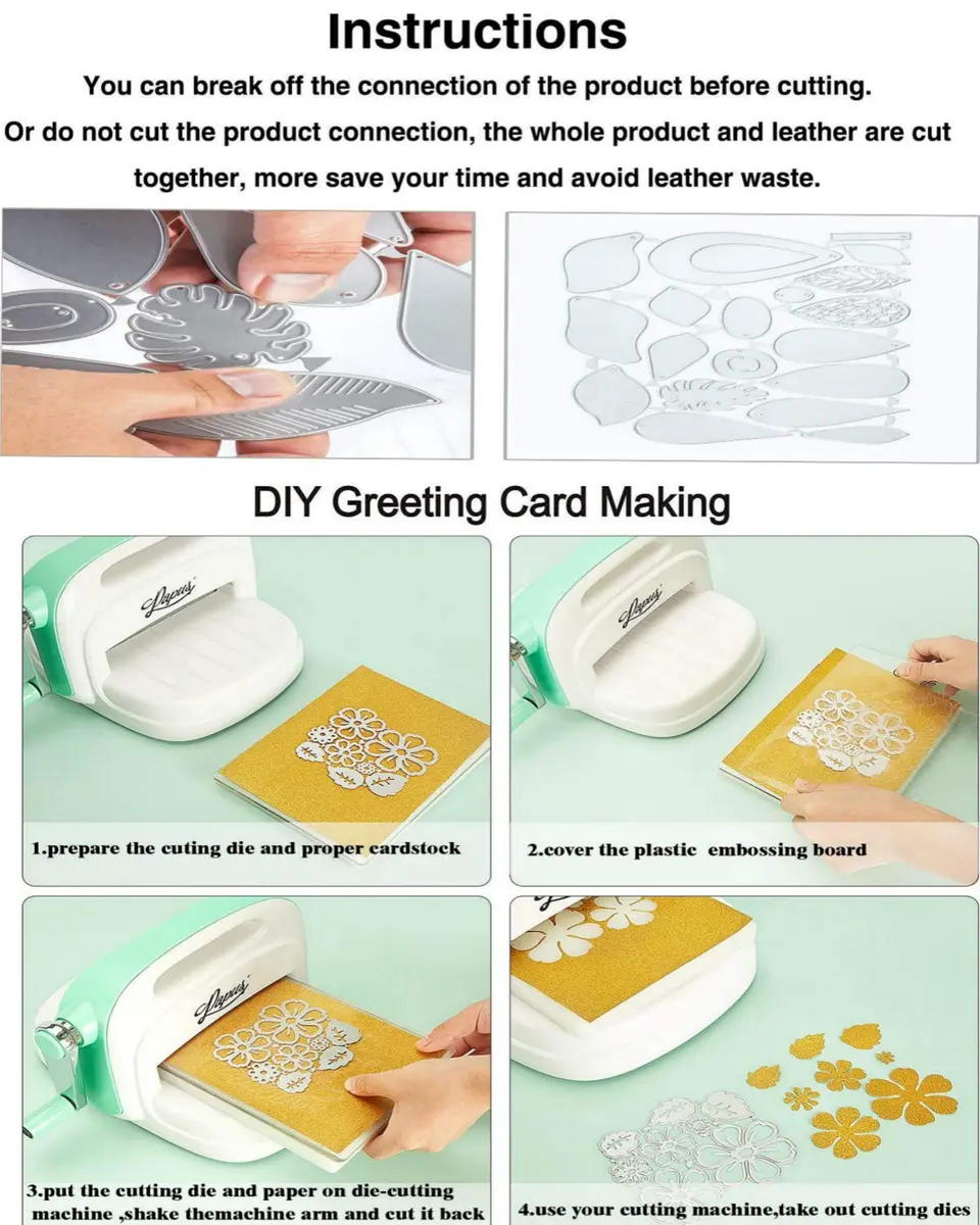 SunnyKids Flower Decoration Metal Cutting Die Cuts | DIY Craft Embossing Card Making (11.5 x 9cm) - view 3